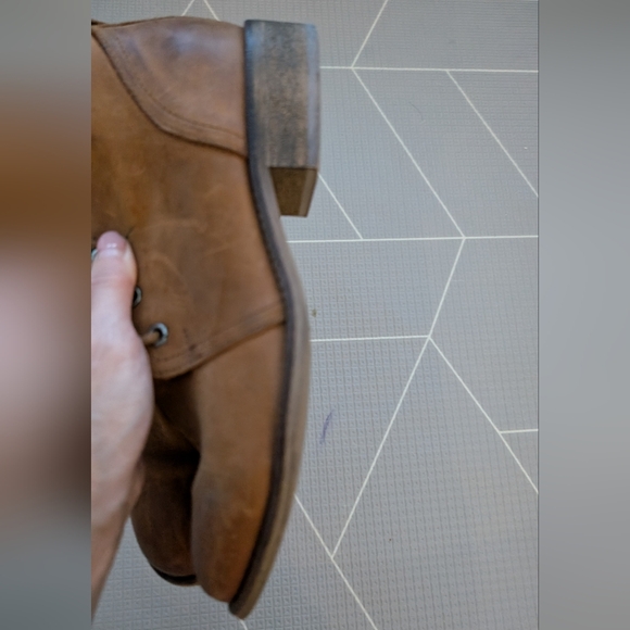 Brown leather booties - Picture 4 of 6